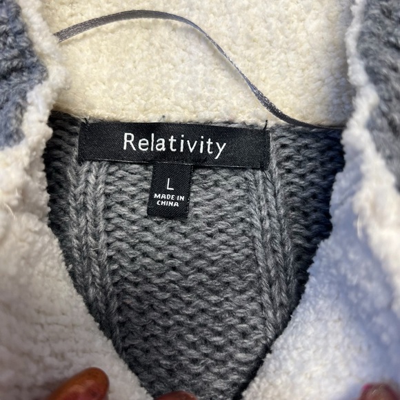 Relativity - Women’s Wool/Acrylic blend Sweater Tunic Cardigan Sz. LG - Picture 5 of 6